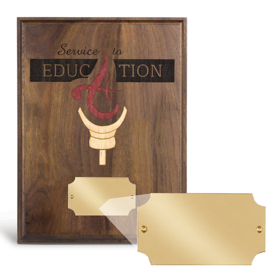 Service to Education Torch Laser-Engraved Plaque