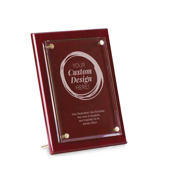 Custom Floating Glass Plaque