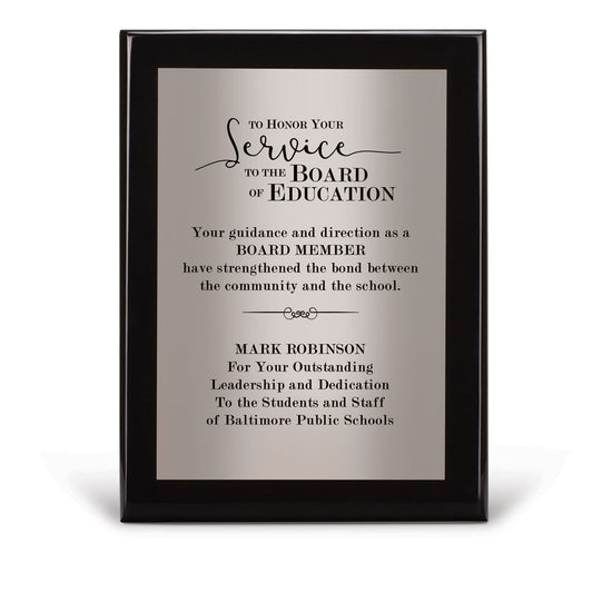 Black Piano-Finish Plaque