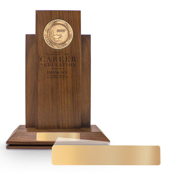 Brass Medallion Column Trophy