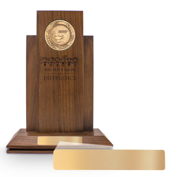 Brass Medallion Column Trophy