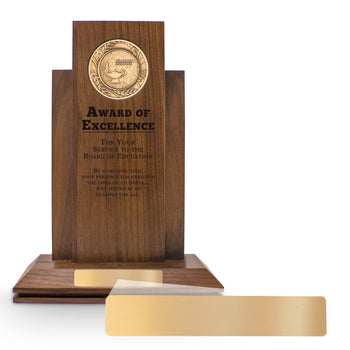 Brass Medallion Column Trophy