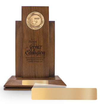 Brass Medallion Column Trophy