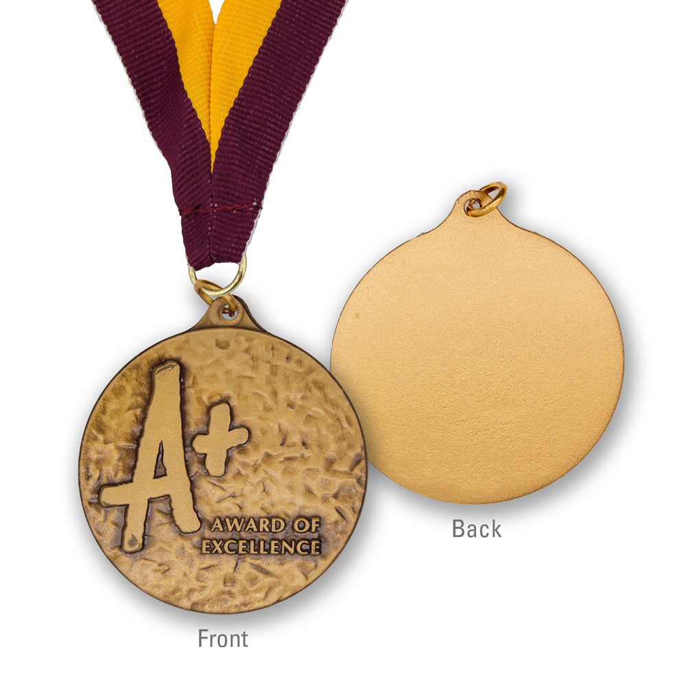 High-Quality Brass A+ Award of Excellence Medallion