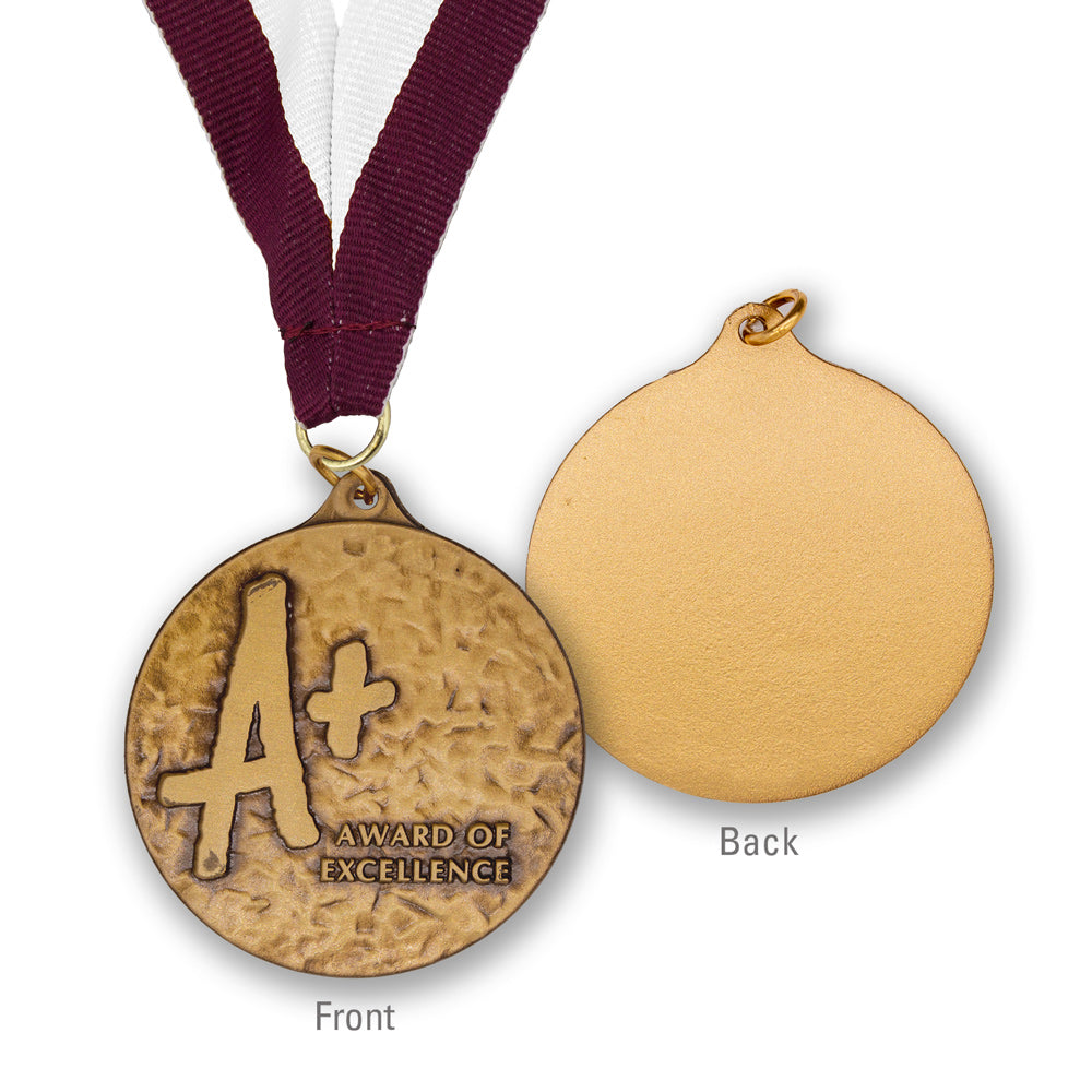 High-Quality Brass A+ Award of Excellence Medallion