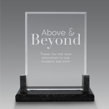 Crystal Award W/ Marble Base