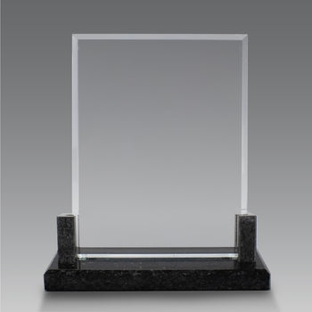 Crystal Award W/ Marble Base