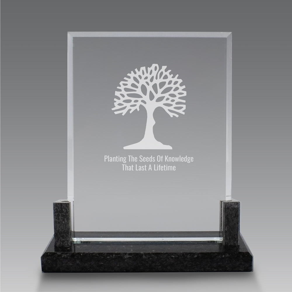 Crystal Award W/ Marble Base