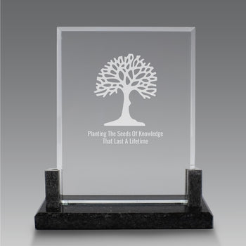 Crystal Award W/ Marble Base