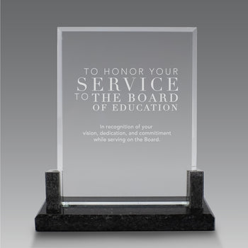 Crystal Award W/ Marble Base