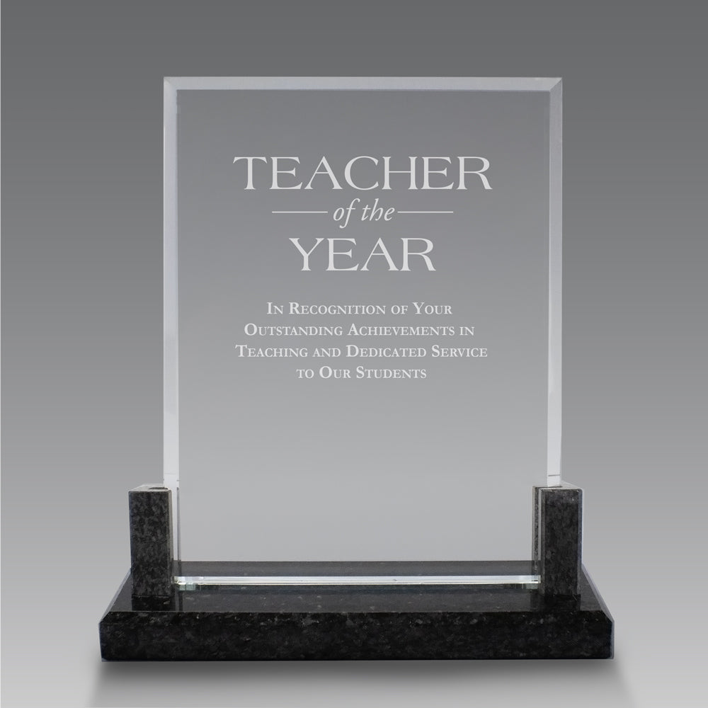 Crystal Award W/ Marble Base