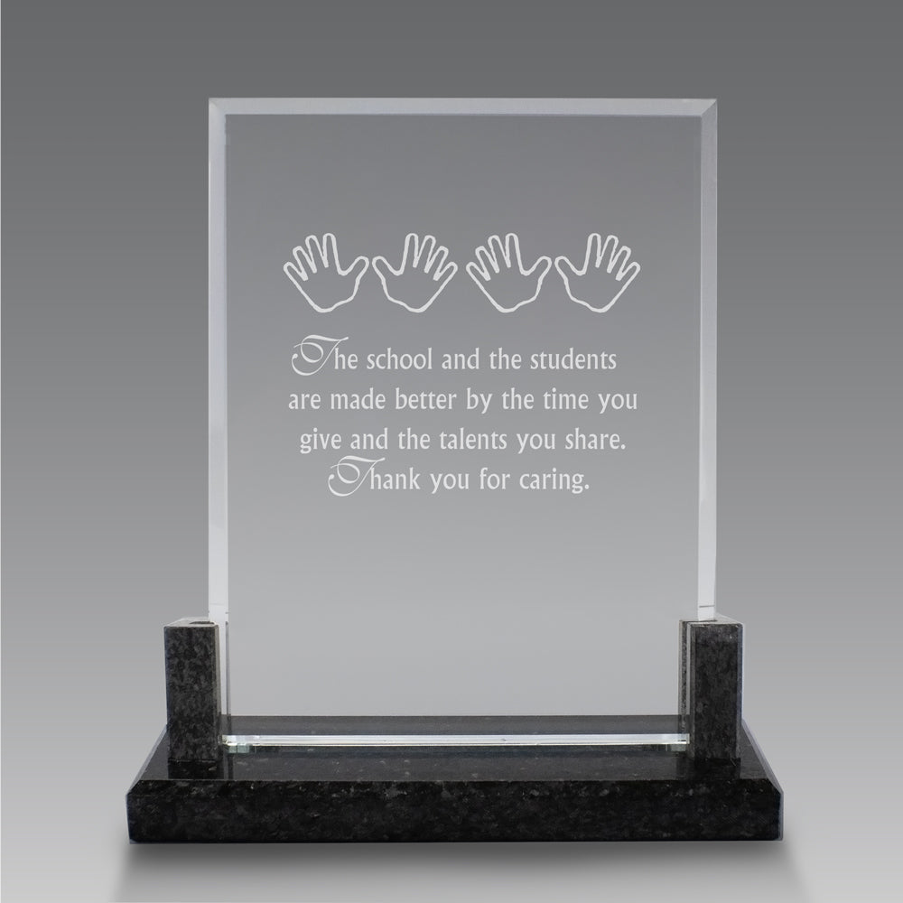 Crystal Award W/ Marble Base