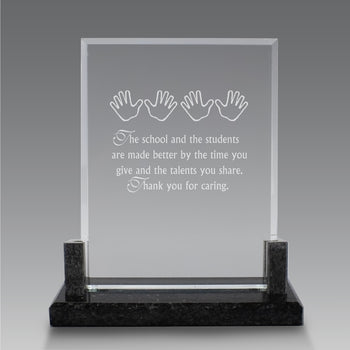 Crystal Award W/ Marble Base