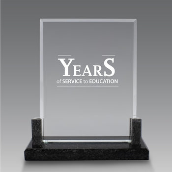 Crystal Award W/ Marble Base