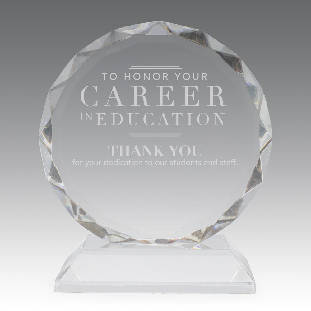 Faceted Optic Crystal Base Award