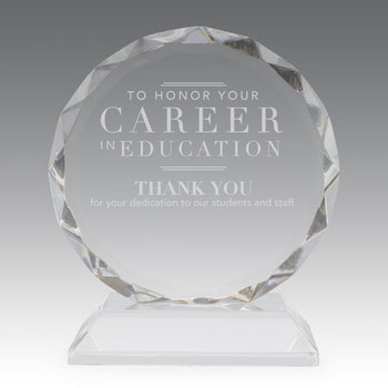 Faceted Optic Crystal Base Award