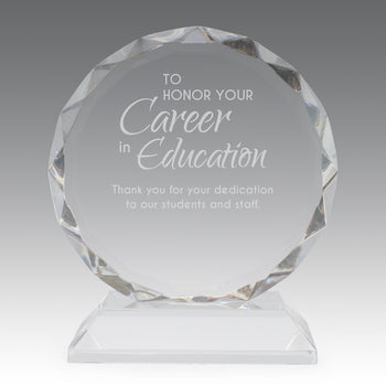 Faceted Optic Crystal Base Award
