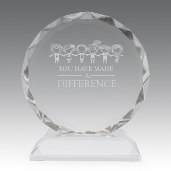 Faceted Optic Crystal Base Award