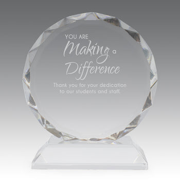 Faceted Optic Crystal Base Award