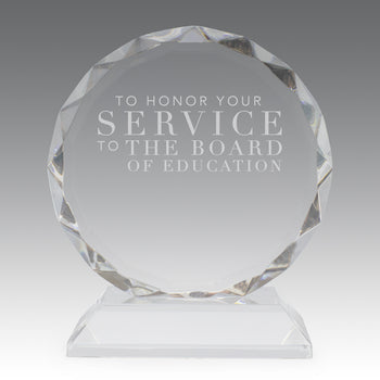 Faceted Optic Crystal Base Award