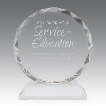 Faceted Optic Crystal Base Award