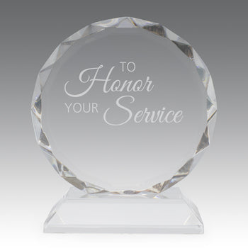 Faceted Optic Crystal Base Award