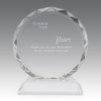 Faceted Optic Crystal Base Award