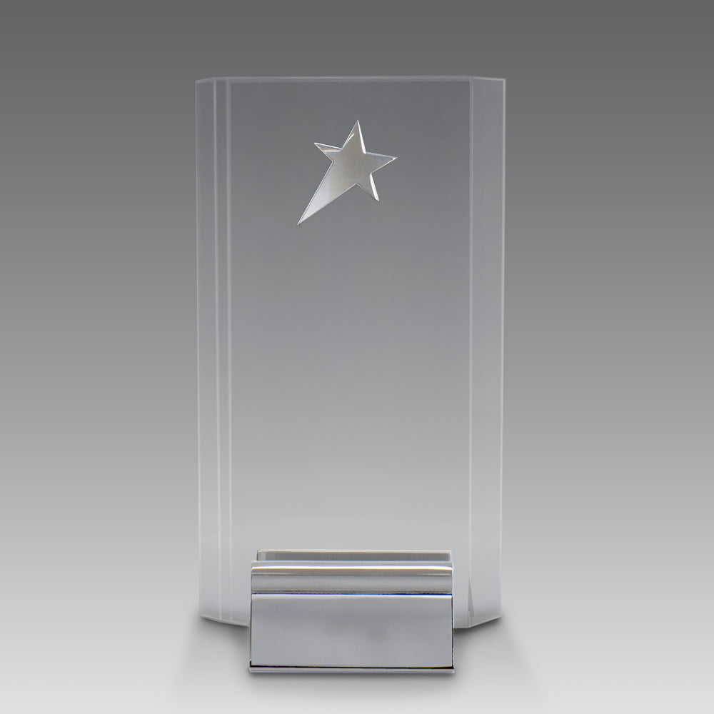 Acrylic Tower Award w/ Metal Star