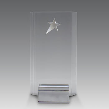 Acrylic Tower Award w/ Metal Star