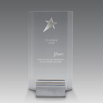 Acrylic Tower Award w/ Metal Star