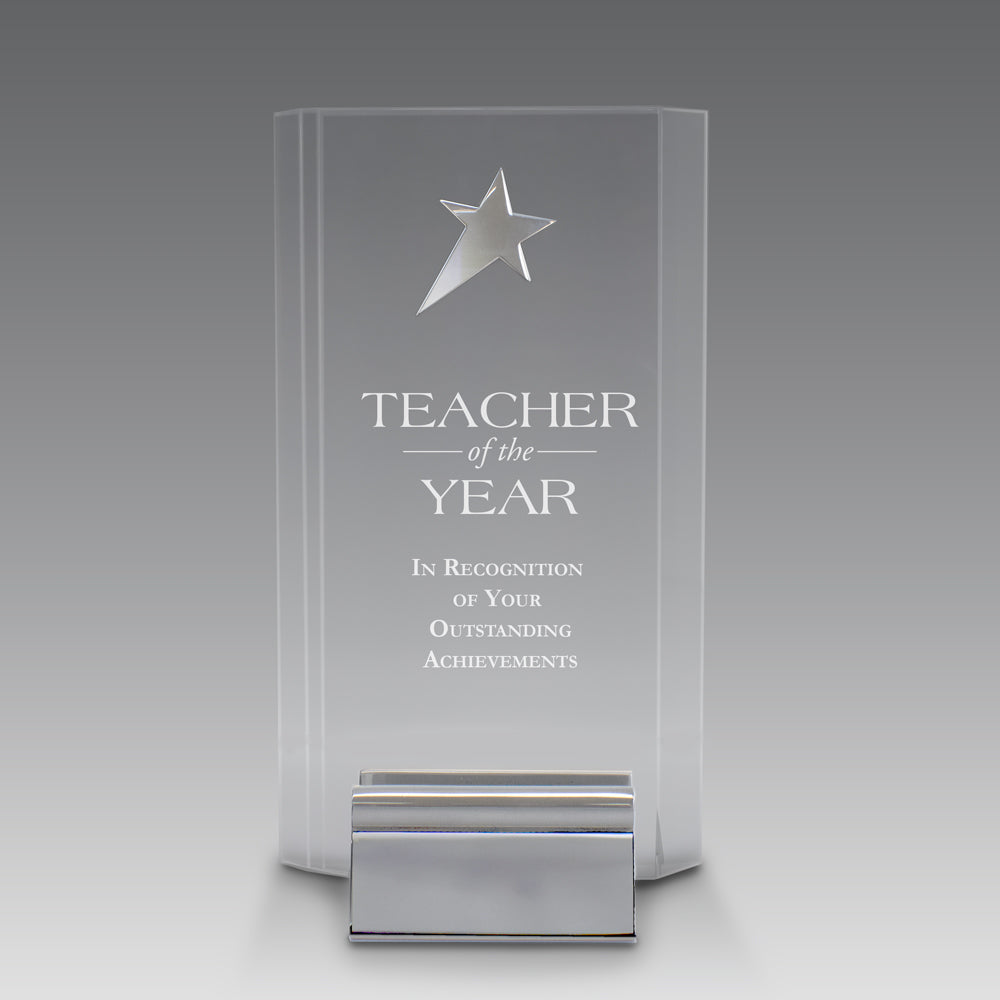 Acrylic Tower Award w/ Metal Star