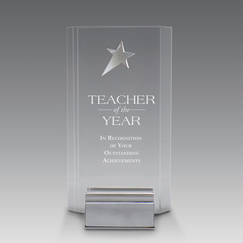 Acrylic Tower Award w/ Metal Star