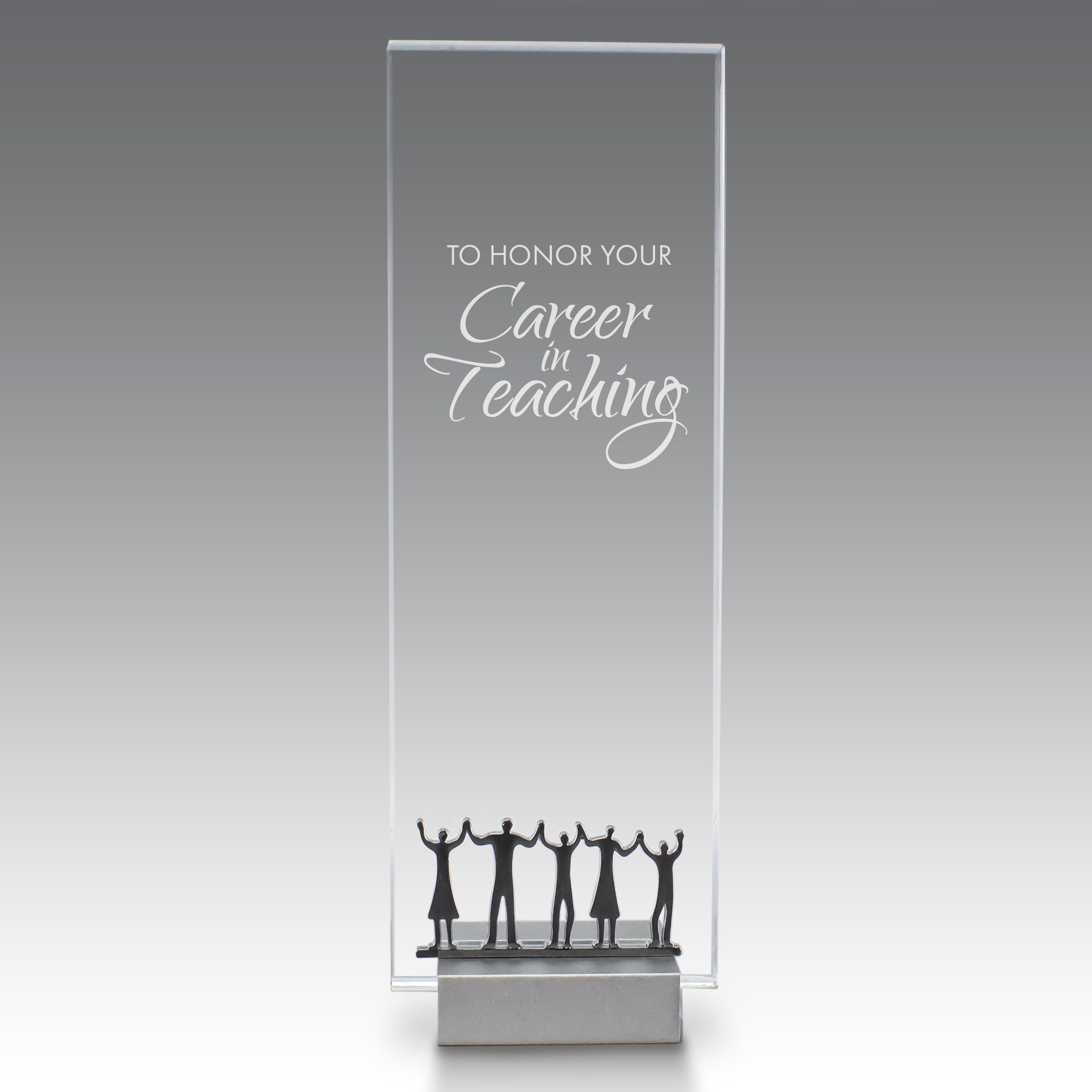 Crystal Tower Award W/ Metal Accent