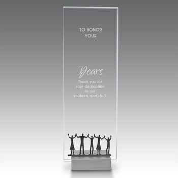 Crystal Tower Award W/ Metal Accent