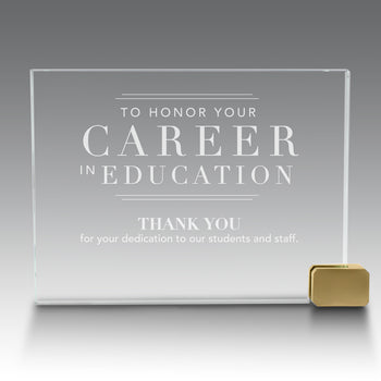 Achievement Award w/ Metal Rectangle Holder