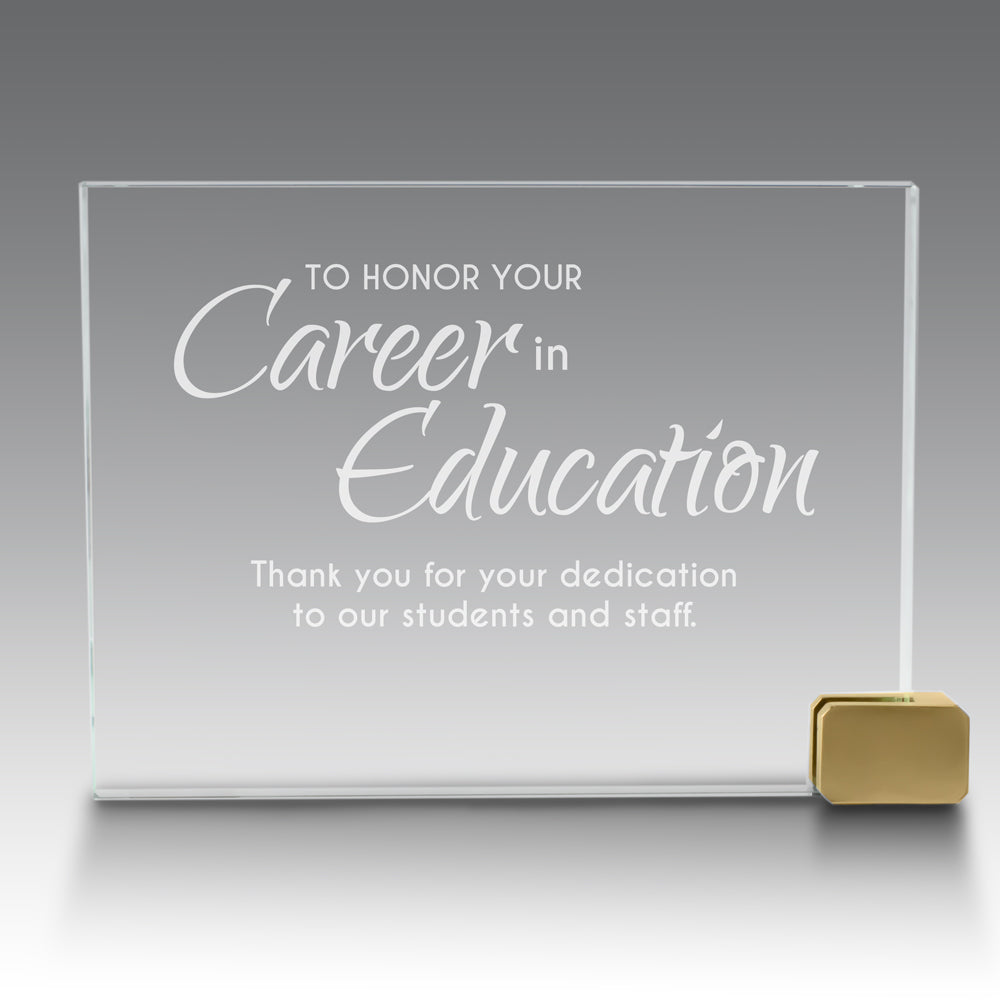 Achievement Award w/ Metal Rectangle Holder