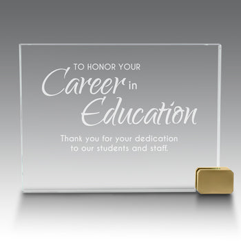 Achievement Award w/ Metal Rectangle Holder