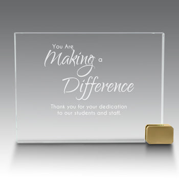 Achievement Award w/ Metal Rectangle Holder