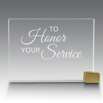 Achievement Award w/ Metal Rectangle Holder