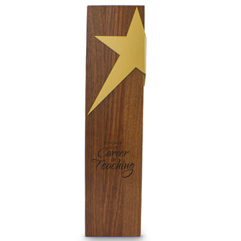 Square Column Award w/ Star Accent