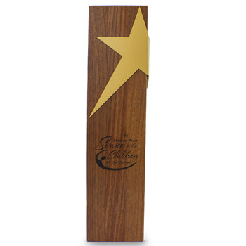 Square Column Award w/ Star Accent