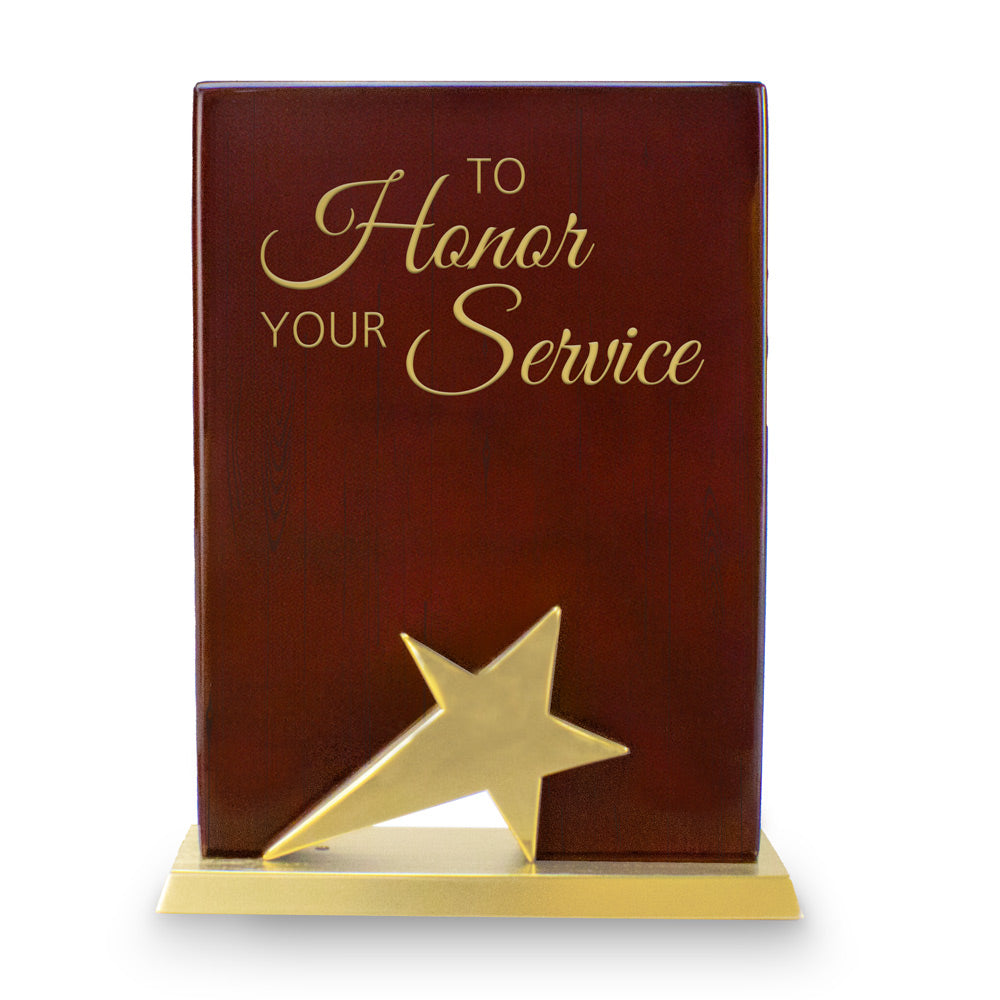 Gold Star Rosewood Piano Finish Base Award