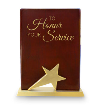 Gold Star Rosewood Piano Finish Base Award