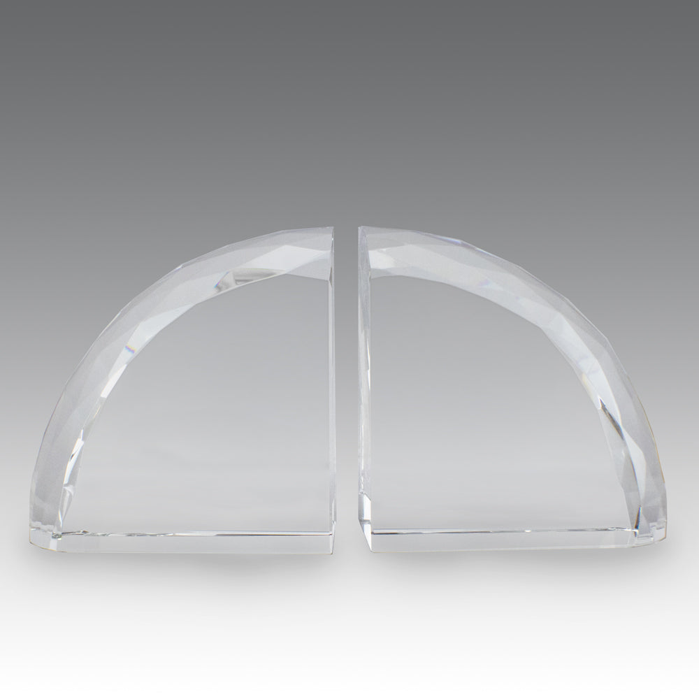 Faceted Crystal Bookends