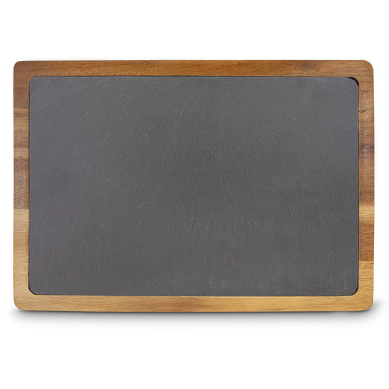Custom 13x9 Slate and Acacia Wood Cutting Board
