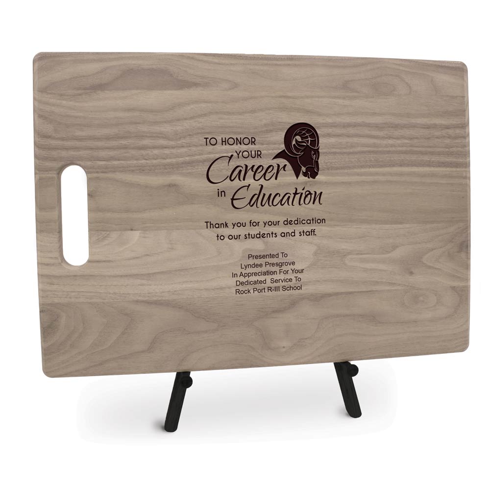 12x17 Walnut Cutting Board With Handle