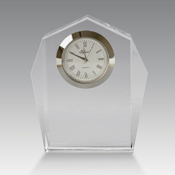 Faceted Optic Crystal Clock