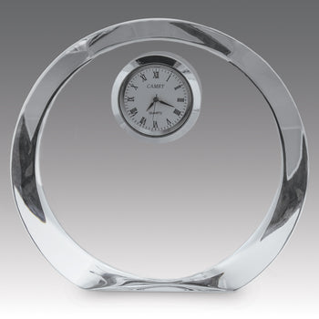 Round Optic Crystal Clock
