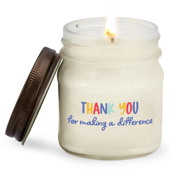 Thank You For Making A Difference Mason Jar Candles