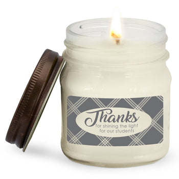 Thanks For Shining The Light Mason Jar Candles